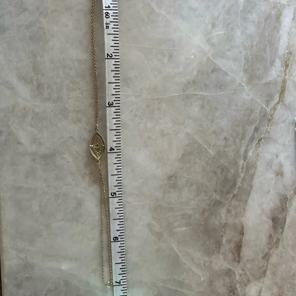 14k gold Evil Eye bracelet 7” - Picture 7 of 7